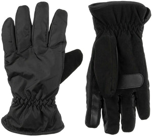 Isotoner Mens Sleek Heat Touch Screen Winter Gloves Black XL