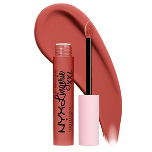NYX Professional Makeup Lip Lingerie XXL Smooth Matte Liquid Lipstick, 16hr Longwear, Peach Flirt, 0.13 fl. oz.