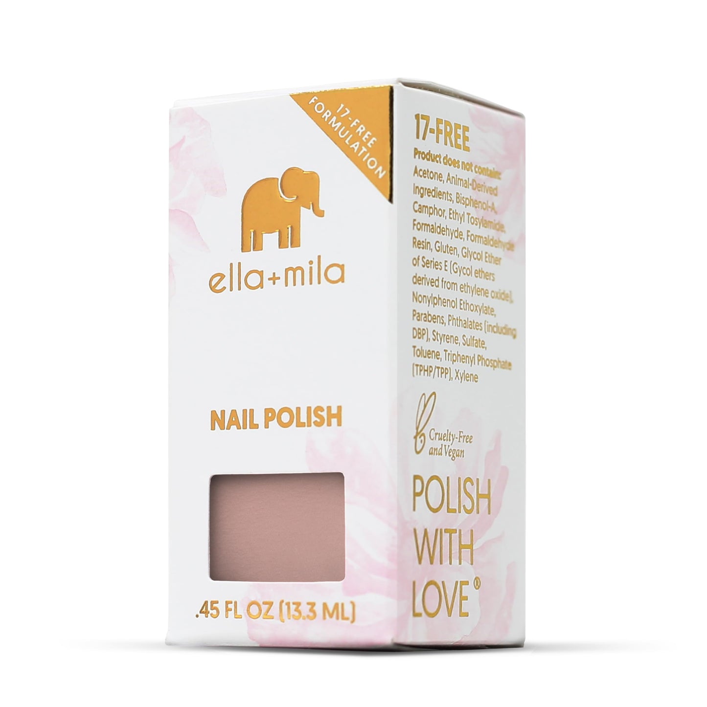 ella+mila Professional Nail Polish - Quick Dry Nail Polish - Long-Lasting & Chip Resistant Formula (Love Collection - Pour the Bubbly - 0.45 fl oz)