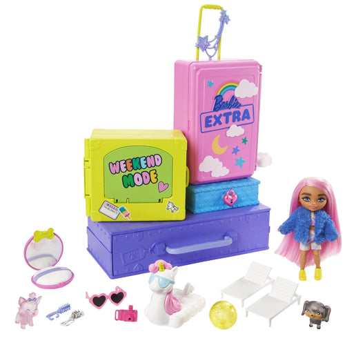 Barbie Extra Minis Pet Dollhouse Playset with Doll, Puppies & Accessories
