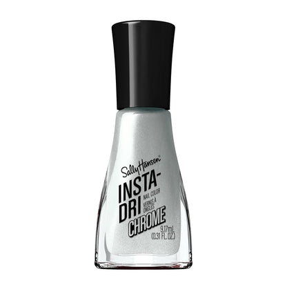 Sally Hansen Insta-Dri Nail Polish Chrome Top Coat | Quick Dry, Long Lasting, Streak-Free Shine, Opaque | Polar Platinum | Metallic Silver Nail Polish