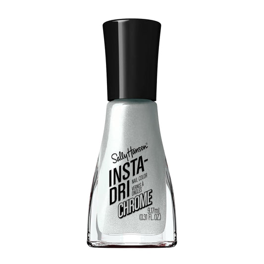 Sally Hansen Insta-Dri Nail Polish Chrome Top Coat | Quick Dry, Long Lasting, Streak-Free Shine, Opaque | Polar Platinum | Metallic Silver Nail Polish