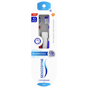Sensodyne Sensitive Care Toothbrush, Soft, 2 Pack