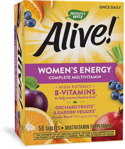 Alive! Women's Energy Complete Daily Multivitamin Tablets, 50 Count