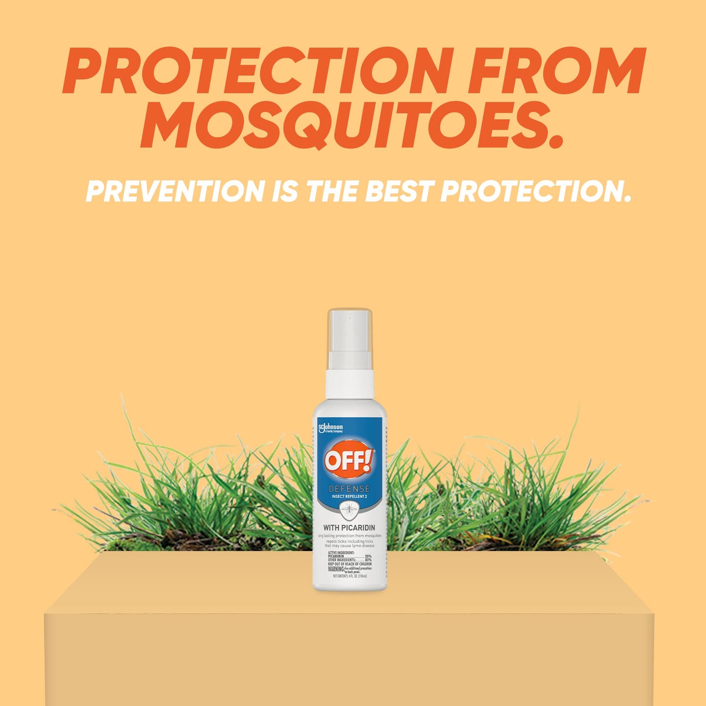 OFF! Defense Insect Repellent Spritz with Picaridin, Bug Spray with Long Lasting Protection from Mosquitoes, 4 oz