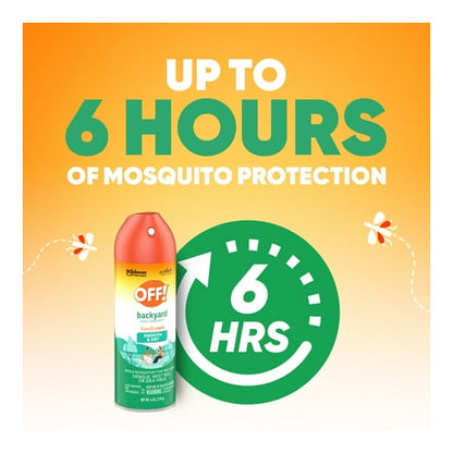 OFF! Backyard FamilyCare Mosquito Repellent I, Bug Spray with drytouch Technology, 6 oz