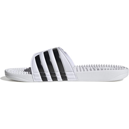 adidas Unisex Adissage Slides Sandal, White/Black/White, 15 US Men