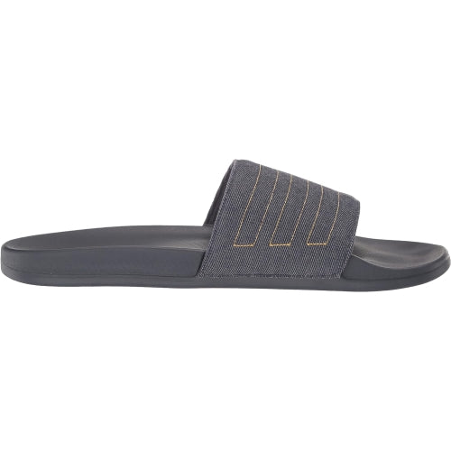 adidas Unisex Adilette Comfort Slide Sandal, Shadow Navy/Preloved Yellow/Shadow Navy, 17 US Men