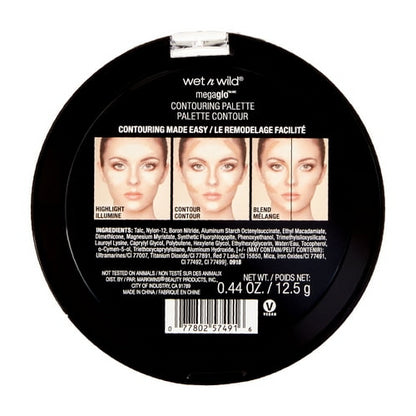 wet n wild MegaGlo Contouring Duo Palette, Highlighting, Dulce De Leche, 0.44 oz