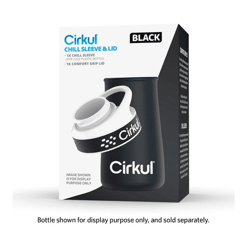 Cirkul Chill Sleeve & Comfort-Grip Lid for 22oz Bottle, Black