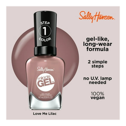 Sally Hansen Miracle Gel Nail Polish, Love Me Lilac, 0.5 oz, No UV Lamp Needed, Long Lasting