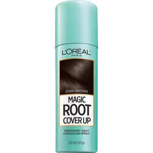 L'Oreal Paris Magic Root Cover Up Temporary Concealer Spray for Gray, Dark Brown, 2 oz