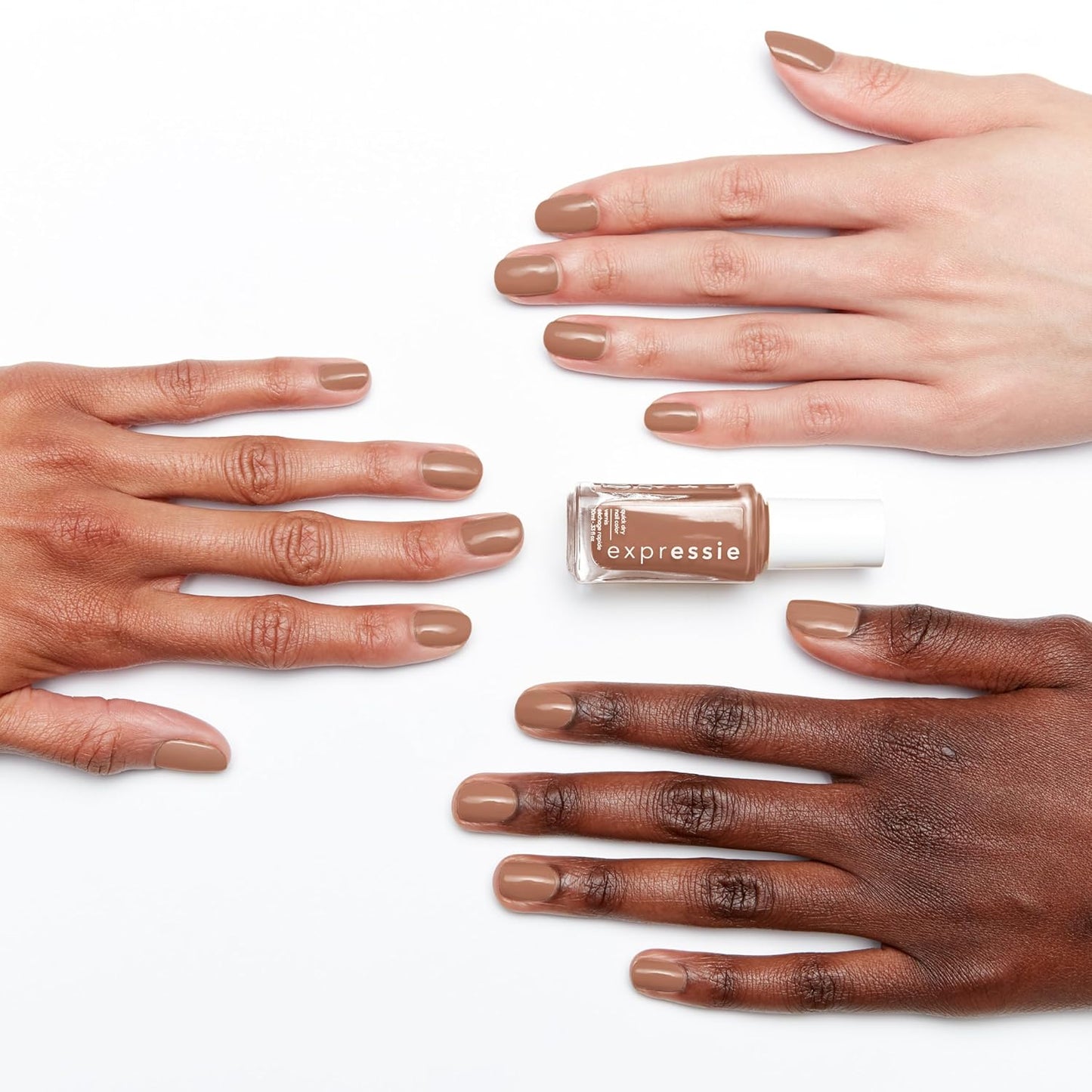 essie Expressie Nail Polish, Quick-Dry Brown Nail Polish, Power Moves, Vegan, Never Skip A Beat, 0.33 fl oz