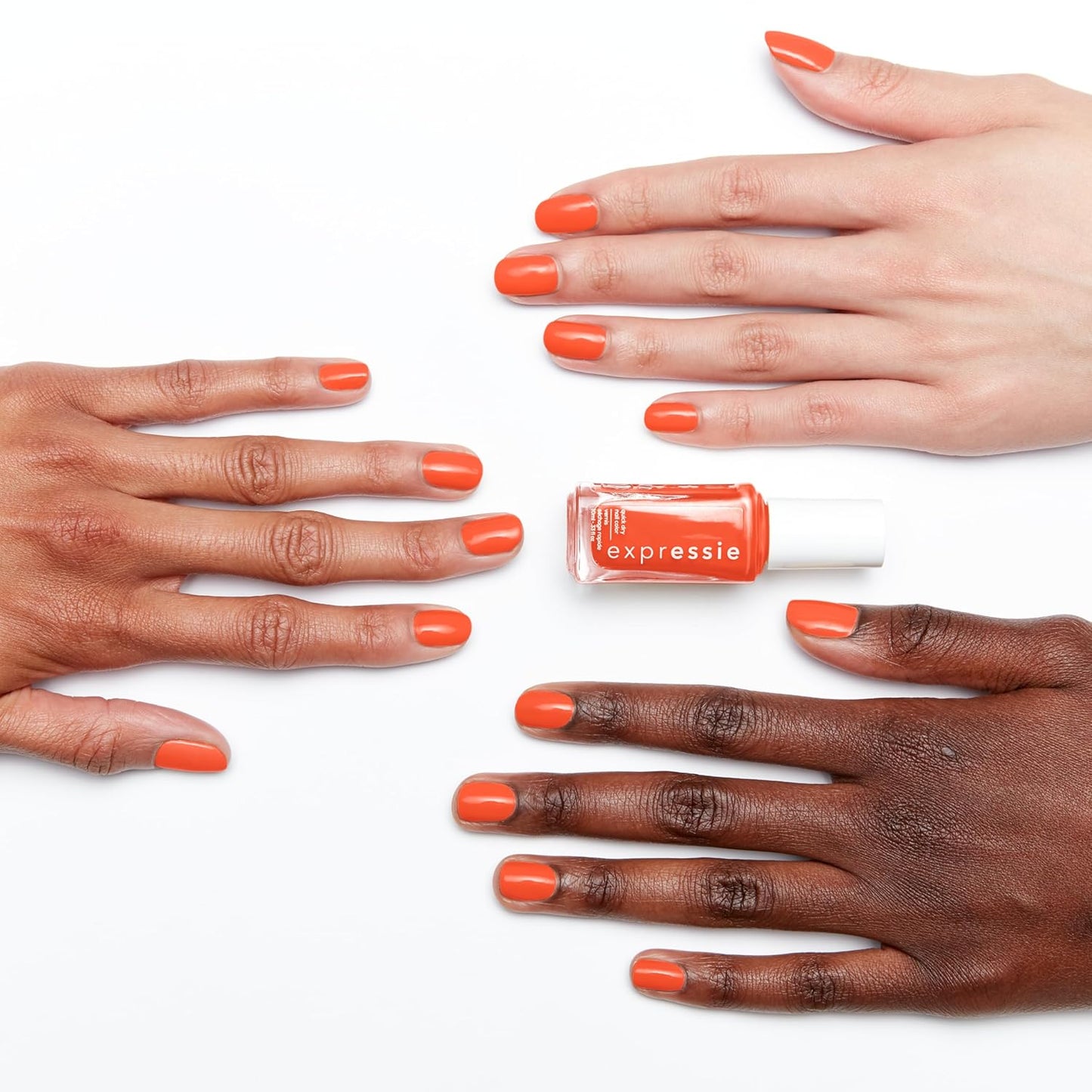 essie Expressie Nail Polish, Quick Dry Orange Nail Polish, Vegan, Catch A Vibe, 0.33 Fl Oz