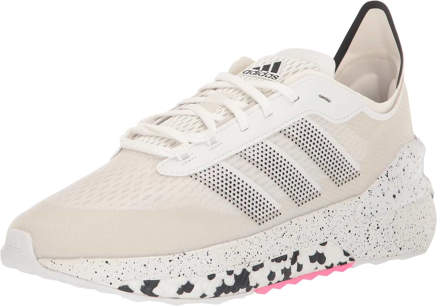 adidas Unisex Avryn Sneaker, White/White/Lucid Pink, 14 US Men