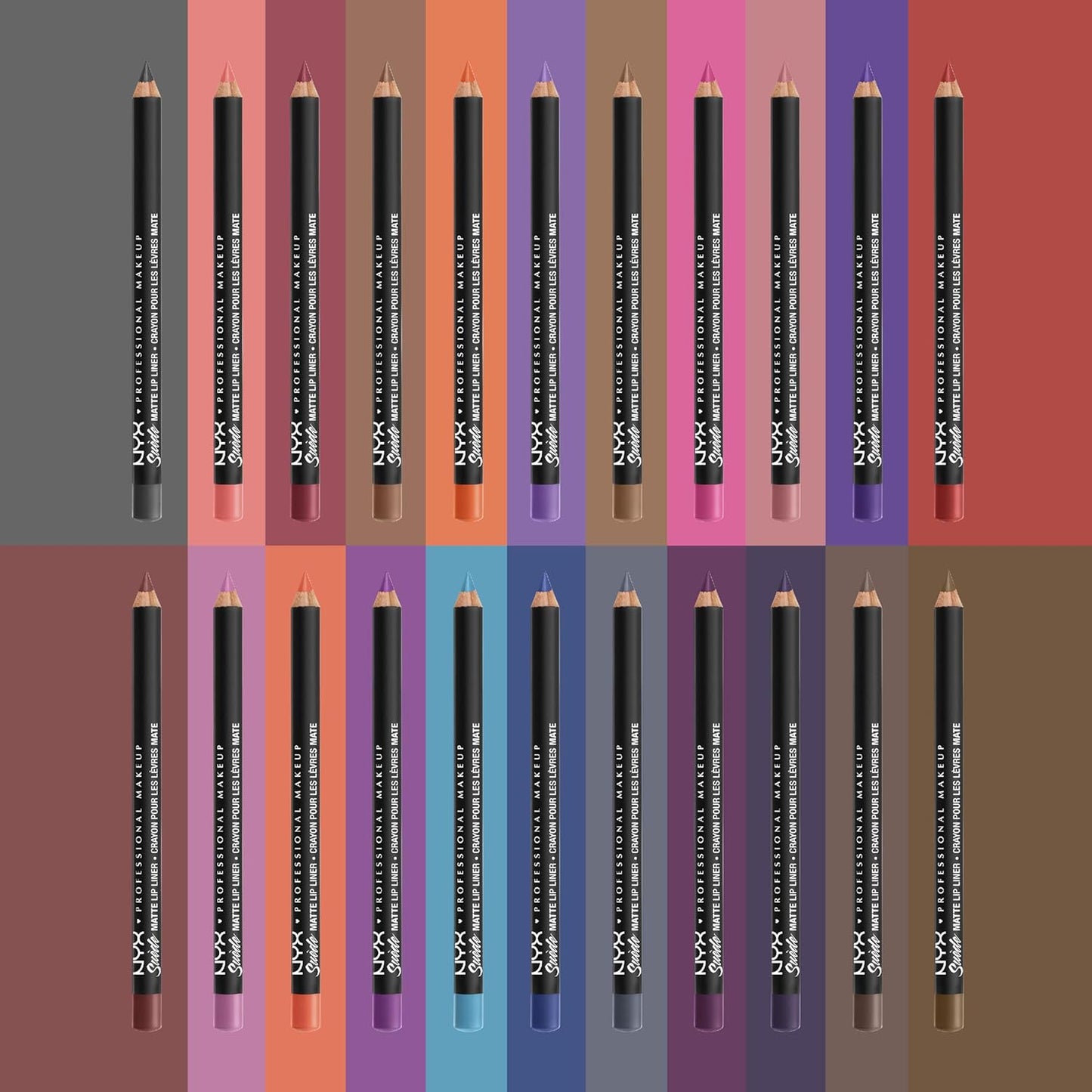 NYX PROFESSIONAL MAKEUP Suede Matte Lip Liner, Velvety-Smooth, Long-Lasting Formula For A Defined Lip Makeup Look - Spicy (Red)