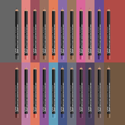 NYX PROFESSIONAL MAKEUP Suede Matte Lip Liner, Velvety-Smooth, Long-Lasting Formula For A Defined Lip Makeup Look - Spicy (Red)