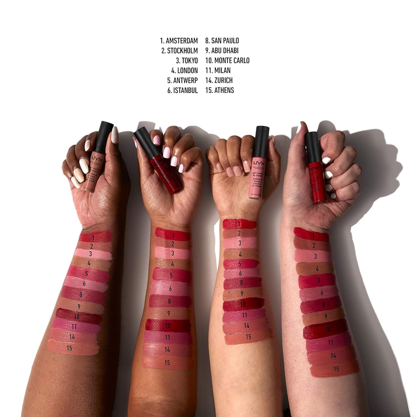 NYX PROFESSIONAL MAKEUP Soft Matte Lip Cream, Lightweight Liquid Lipstick - Stockholm (Mid-Tone Beige Pink)