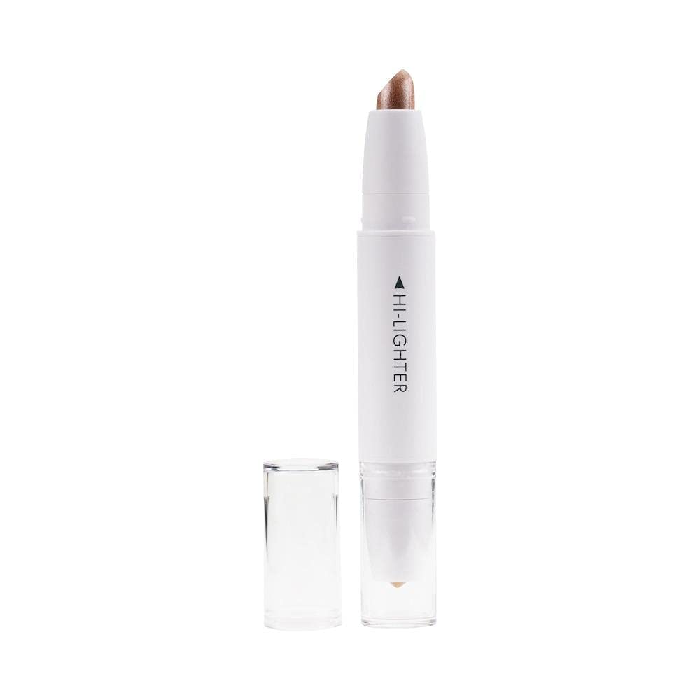 LIQUE Active Highlighter & Eye Brightener Duo Makeup Stick, Creamy & Blendable Vegan Formula, Hides Dark Circles & Brightens Eyes, Lightweight, Cooling-Effect, Rose Gold, 0.09 Oz.