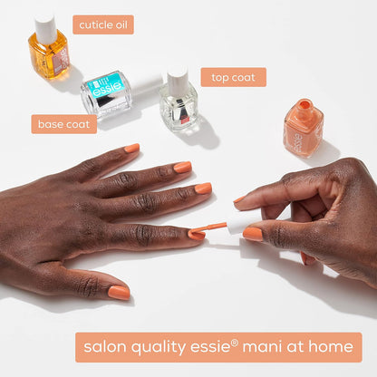 essie Nail Polish, Salon-Quality Black Nail Polish, UnGuilty Pleasures, Vegan, Home By 8, 0.46 fl oz