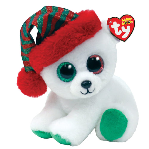 TY Beanie Boos - PAXTON the Polar Bear (Glitter Eyes)(Regular Size - 6 inch)