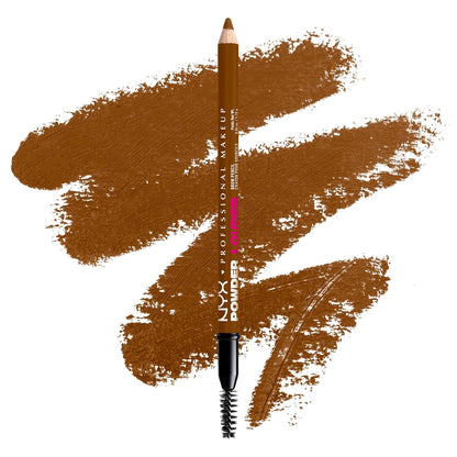 NYX PROFESSIONAL MAKEUP Powder Louder Eyebrow Pencil, Brow Pencil with Buildable Volume For Up To 12HR Wear, Vegan Formula - Auburn