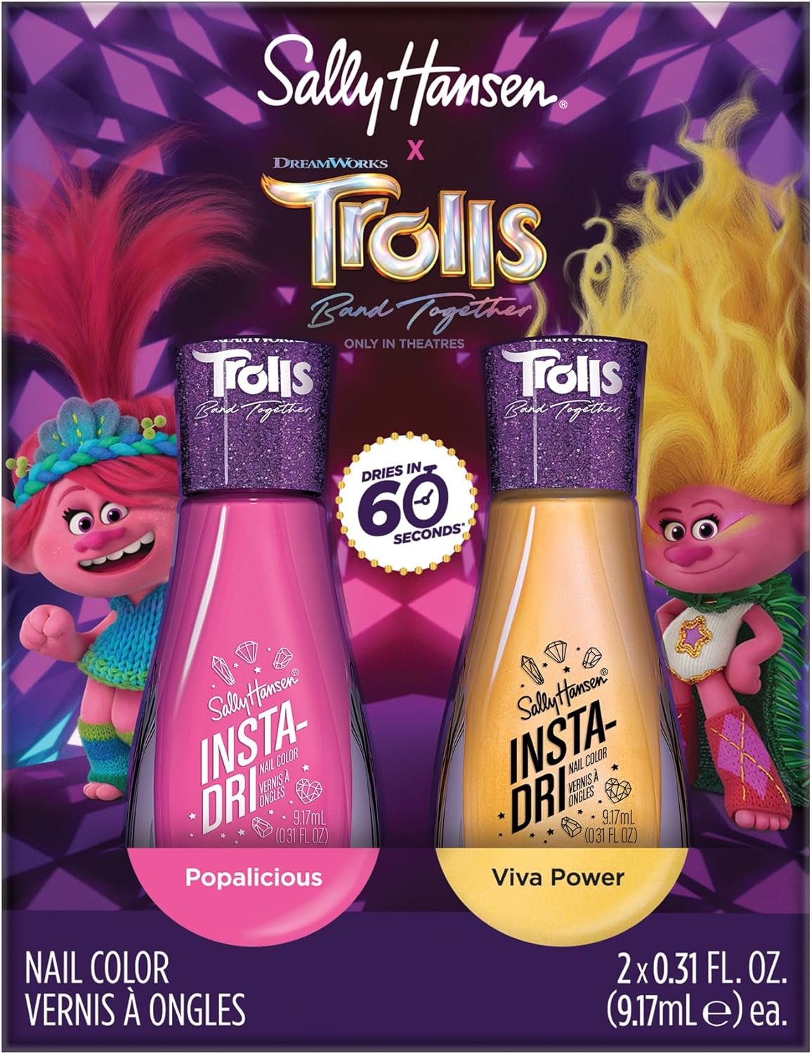 Sally Hansen Insta-Dri x Trolls Nail Polish Collection - Duo Pack