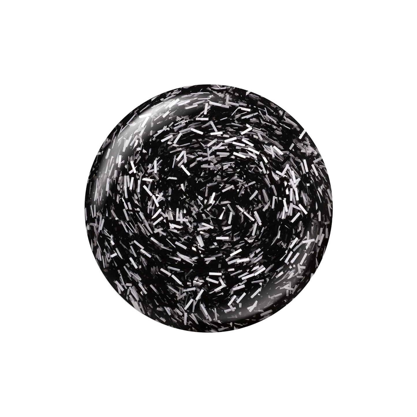 Sally Hansen Miracle Gel Beetlejuice Salon Quality Nail Polish| Gel-Like Formula, Two-Step System, No UV Light Needed, Long Lasting | Opaque, Glittery | 929 Ghost With The Most | Black Nail Polish