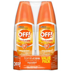 OFF! FamilyCare Mosquito Repellent IV, Unscented, 6 oz, 2 ct