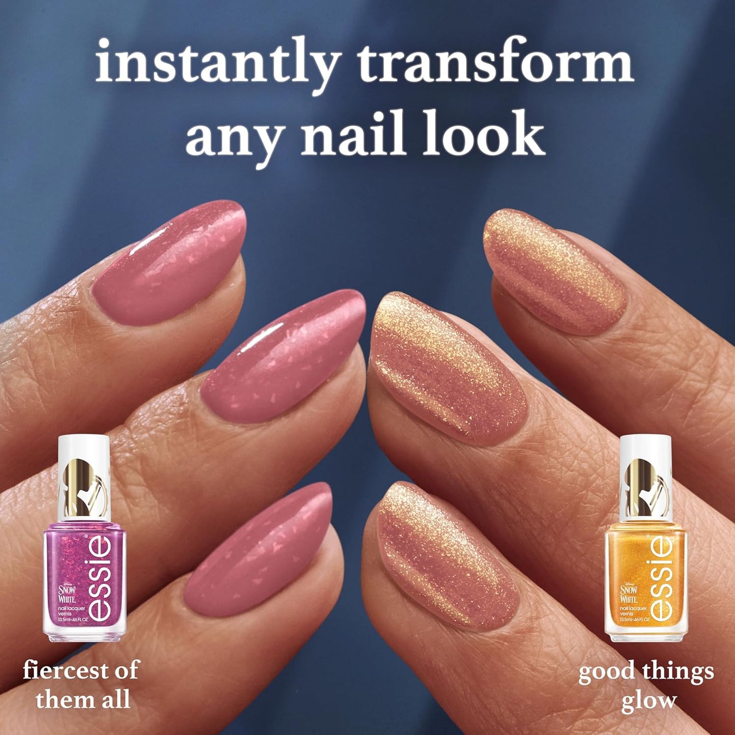 essie salon-quality nail polish, vegan, Disney's Snow White, pink, no prince needed, 0.46 fl oz