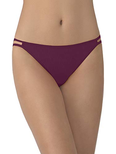 Vanity Fair Women's Illumination String Bikini Panty 18108, Chilled Wine, Medium/6