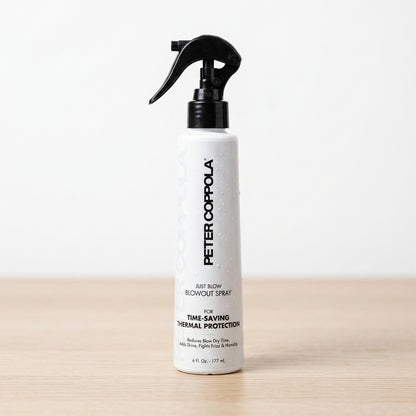 PETER COPPOLA Just Blow - Heat Protectant Spray for Blow-Drying, Anti-Frizz, Smoothing and Straightening All Hair Types - Conditions and Adds Shine - 6 oz