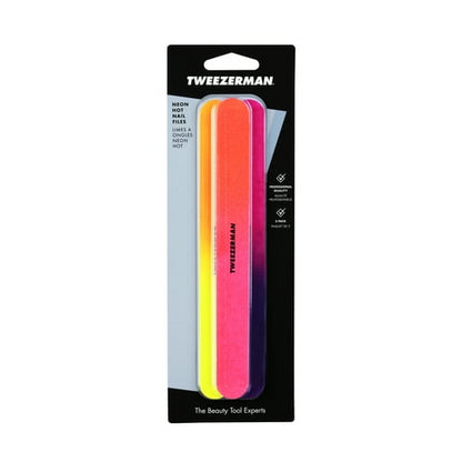 Tweezerman Neon Hot Nail Files, 3 Piece