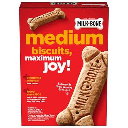 Milk-Bone Original Dog Treats for Medium Dogs, 24 Ounce, Crunchy Biscuit Helps Clean Teeth