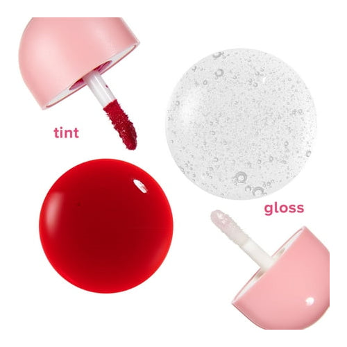 Lottie London Twisted Heart Love Glaze, Deep Rose Lip Tint & Clear Lip Gloss Duo