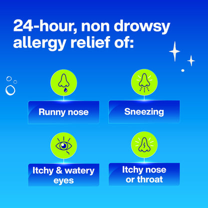 Children's Claritin 24 Hour Non-Drowsy Allergy Relief, Grape Chewable Tablets, Dye-free, 30 Count