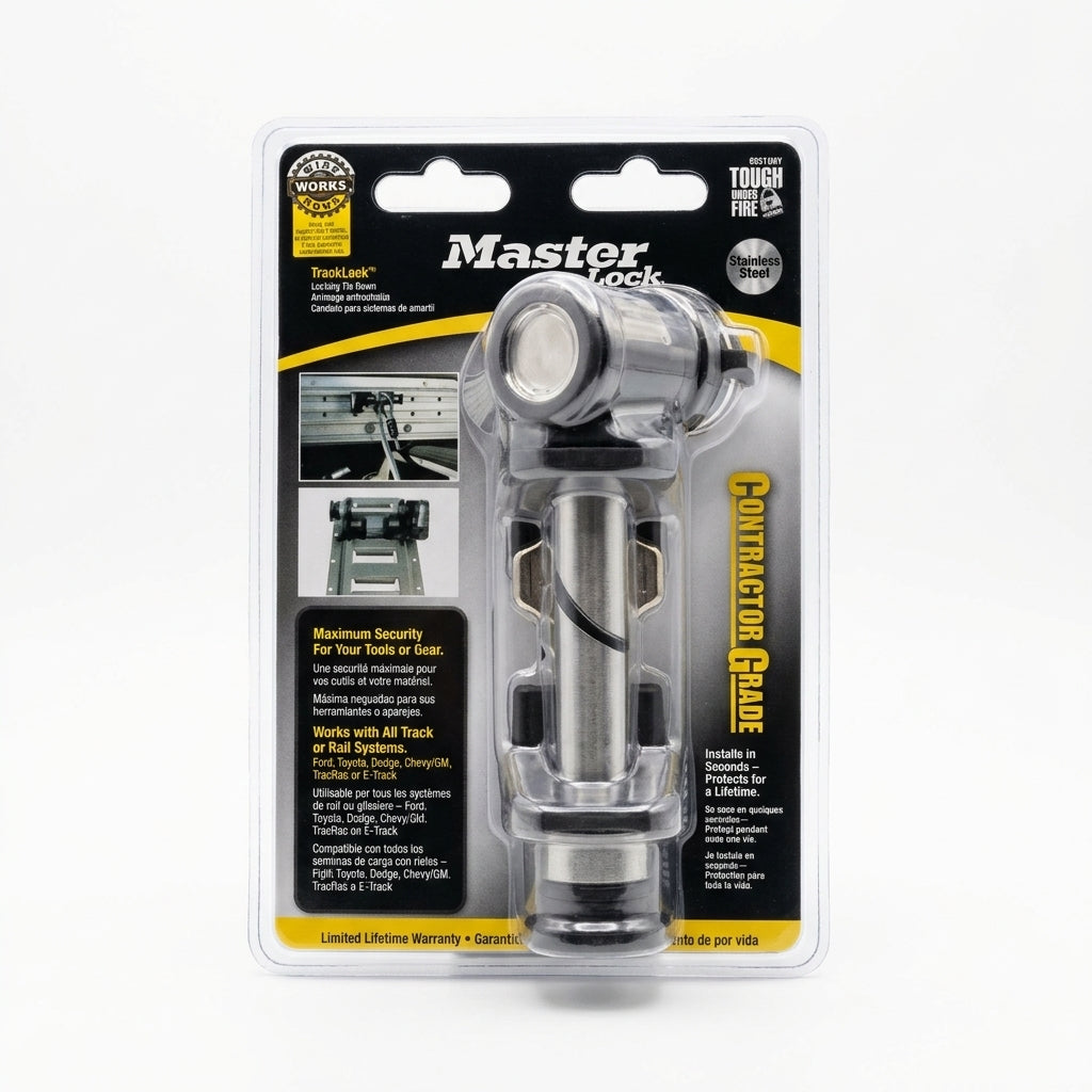 Master Lock 8251DAT TrackLock Stainless Steel Locking Tie Down Truck Bed Rail