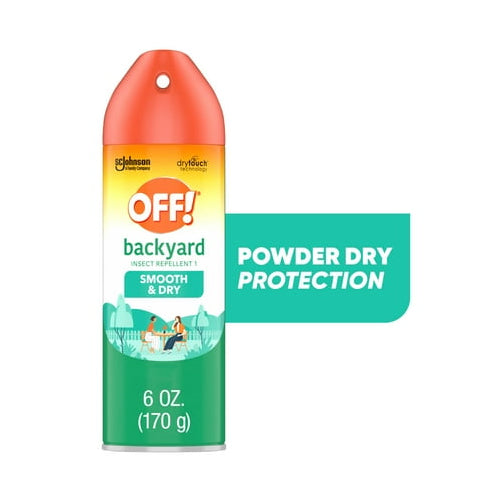 OFF! Backyard FamilyCare Mosquito Repellent I, Bug Spray with drytouch Technology, 6 oz