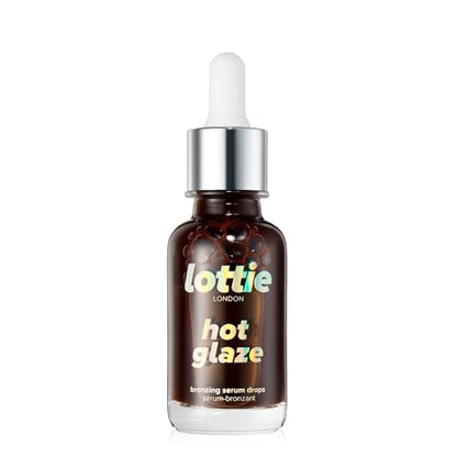 Lottie London Hot Glaze in Bronze Universal Bronzing Drops, Tinted Bronzing Drops, Serum-like Formula Infused with Hyaluronic Acid, Squalane & Niacinamine