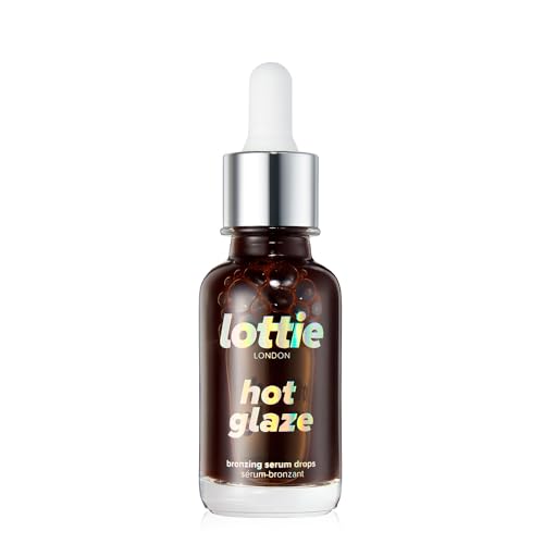 Lottie London Hot Glaze in Bronze Universal Bronzing Drops, Tinted Bronzing Drops, Serum-like Formula Infused with Hyaluronic Acid, Squalane & Niacinamine