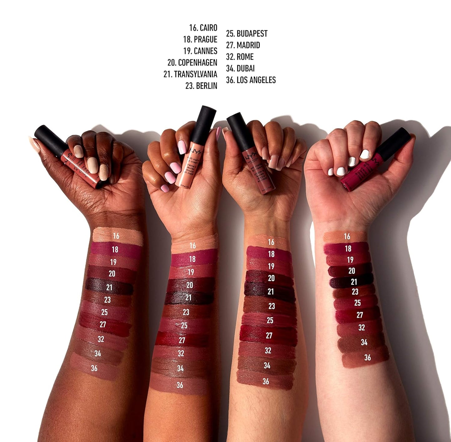 NYX PROFESSIONAL MAKEUP Soft Matte Lip Cream, Lightweight Liquid Lipstick - Budapest (Deep Mauve With Red Undertone)