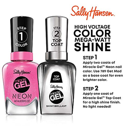 Sally Hansen Miracle Gel™, Lemonchillo, Long Lasting, Gel-Like Formula, No UV Lamp Needed, Yellow Nail Polish