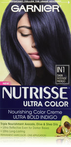 Garnier Nutrisse Nourishing Hair Color Creme, IN1 Dark Intense Indigo