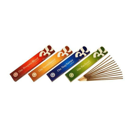 Om Incense Works Natural Fragrance Incense Sticks 2 Pack (15 grams per Box)