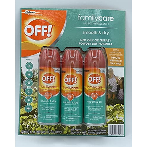 OFF! FamilyCare Insect Repellent Smooth & Dry 6 Ounce 3 Count