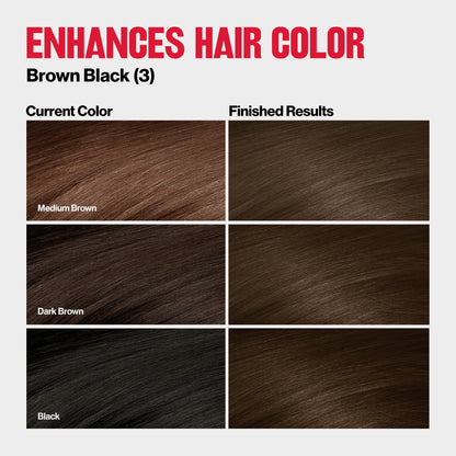 Revlon ColorSilk Tone + Gloss + Care Demi-Permanent Hair Color, 3 Brown Black, 4.5 fl oz