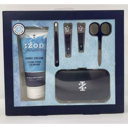 IZOD 6 Piece Grooming Set, Salt Water Hand Cream