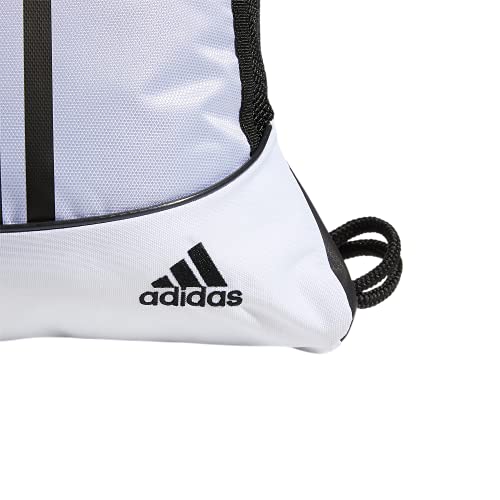 adidas Unisex Alliance 2 Sackpack Drawstring Bag, White/Black, One Size