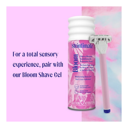 Skintimate Bloom Women's Razor, 1 Razor Handle and 2 Refills