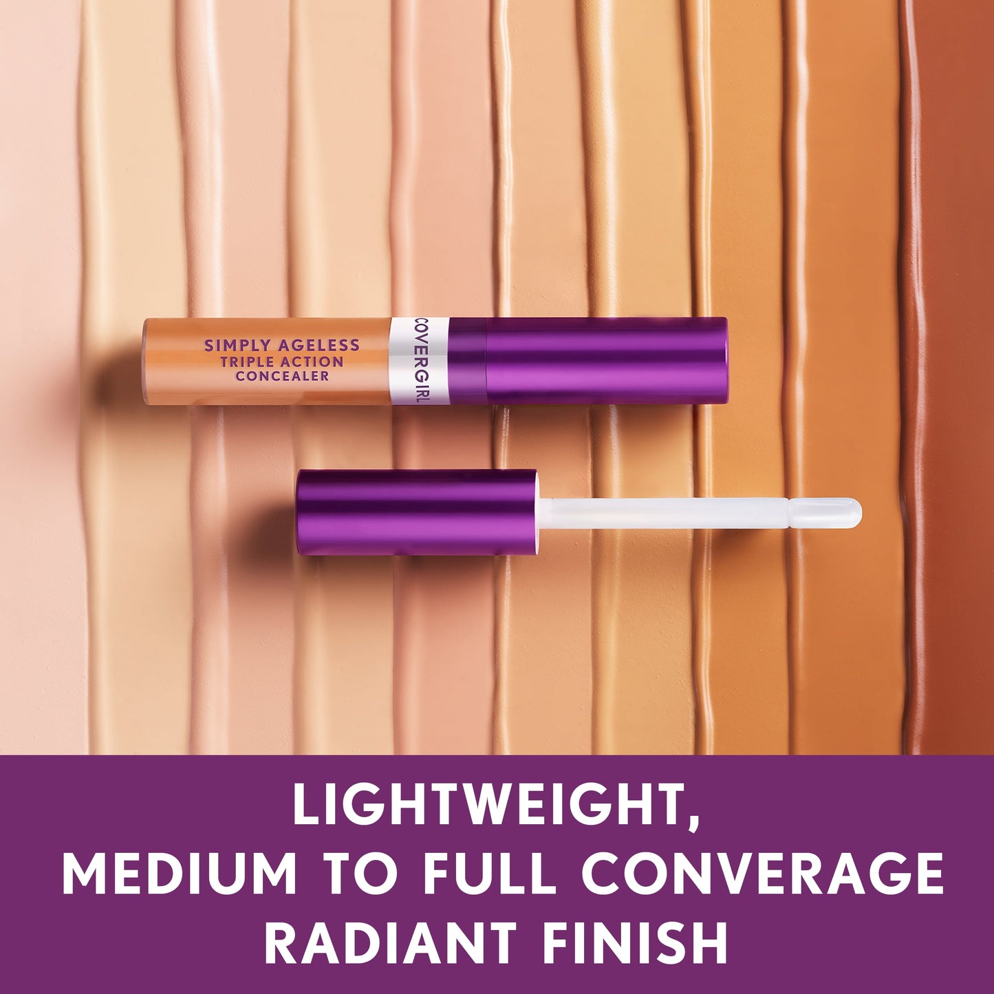 COVERGIRL Simply Ageless Triple Action Concealer, 390 Espresso, 0.24 fl oz